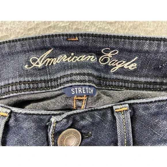 American Eagle Jeans Womens 4 Original Boot Cut Mid Rise Dark Wash Y2K Denim - Picture 2 of 14